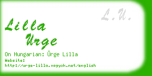 lilla urge business card